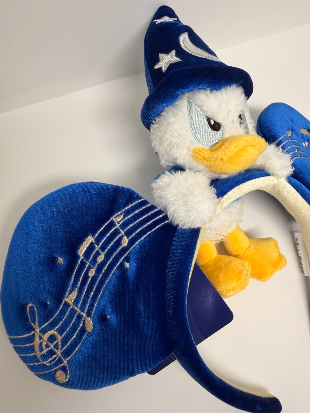 New Genuine Disney Parks Hong Kong Minnie Ears Magic Donald Duck Plush Headband - Picture 5 of 11